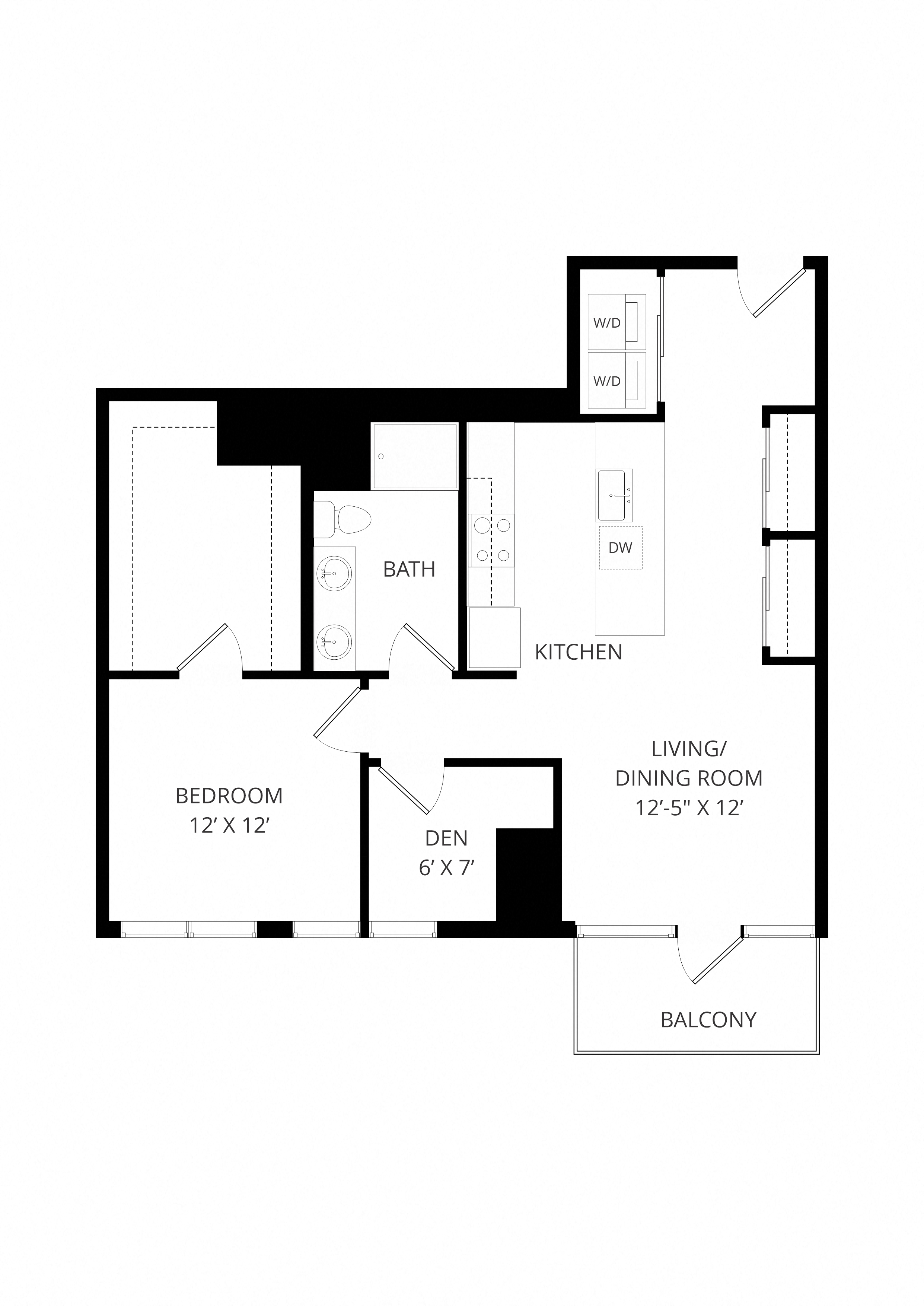1x1dp B18 floor plan